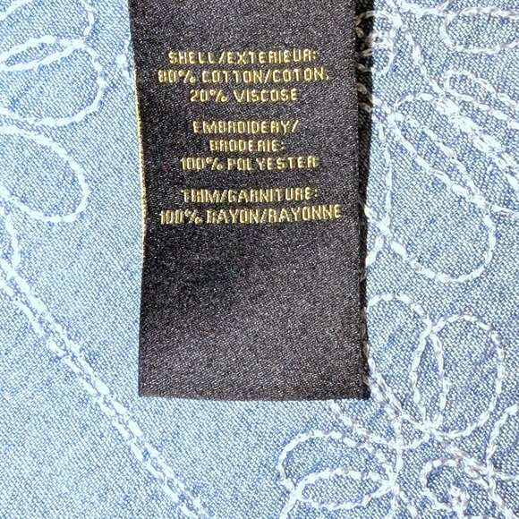 NWT House of Harlow 1960 | Floral Embroidered Denim Maxi Skirt Blue | Size 6 - Picture 12 of 13